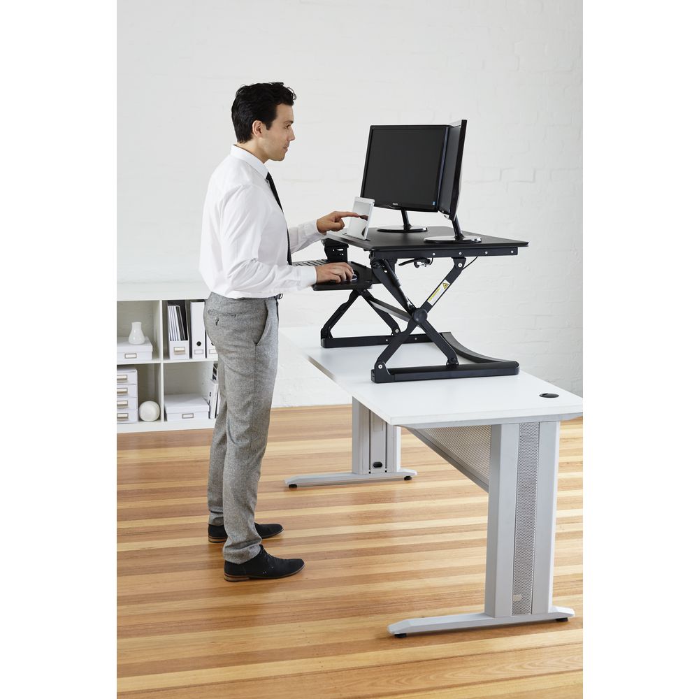 Professional Sit Stand Desk 890mm Black